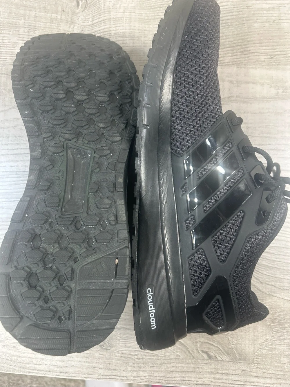 Adidas Cloudfoam AllBlack Running Sneakers Men’s Size 11.5Lightweight Athletics